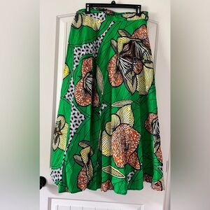 Rainbow Womens One Size African Wax Print Wrap Skirt Floral Geometric Cotton